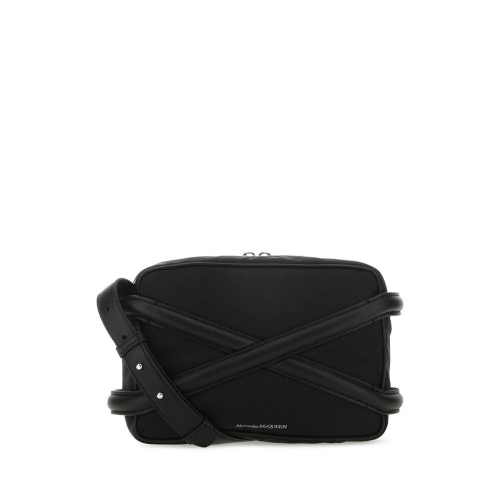 Alexander Mcqueen Men Black Nylon Harness Crossbody Bag